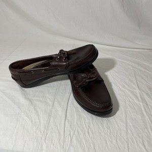 Timberland Men's Hand Sewn Heritage 3-Eyelet Lug Burgundy Deck Shoe, Size 13 M